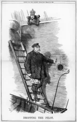 Losen forlater skipet, Punch, 29. mars 1890